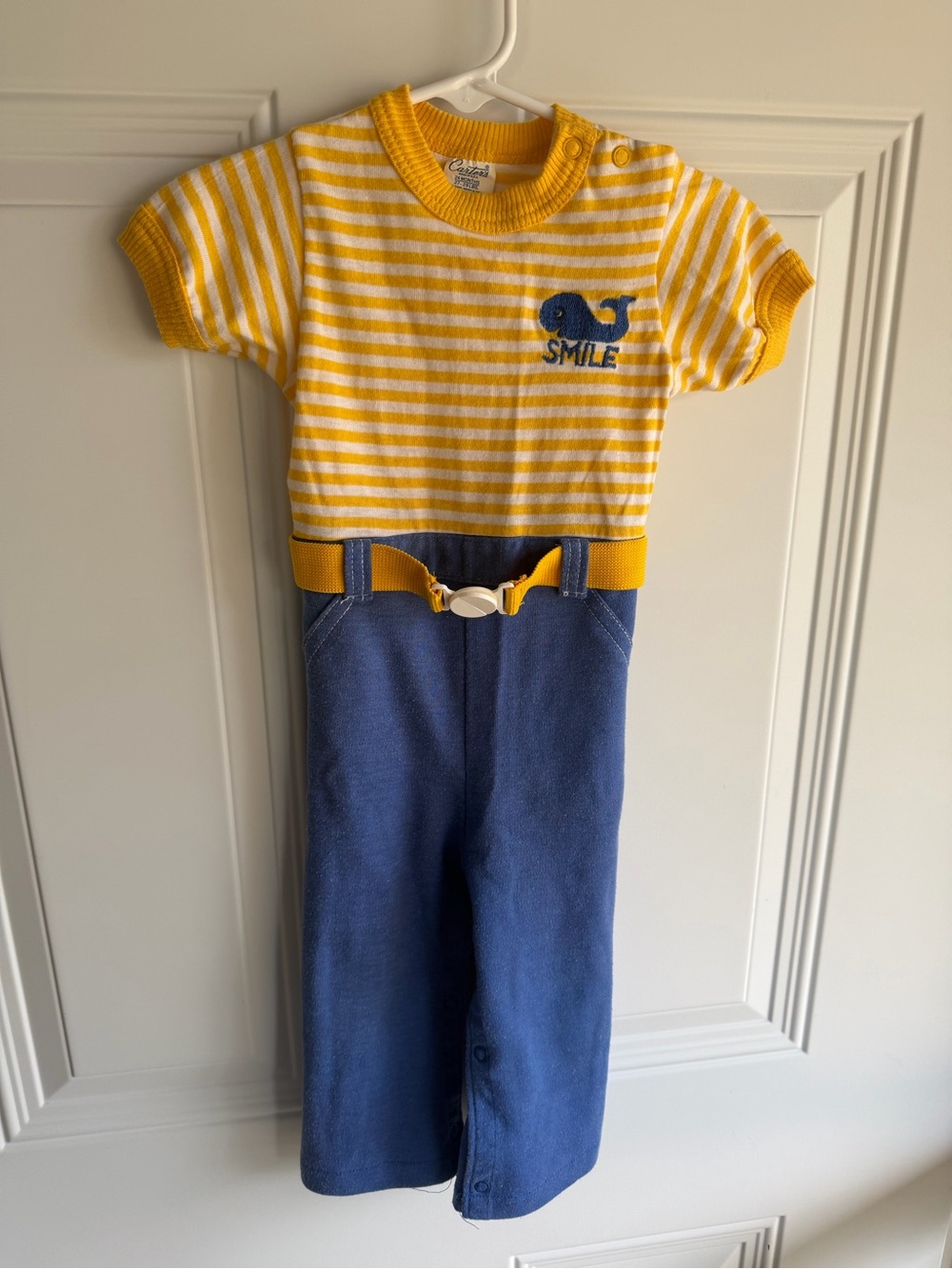 vintage 1970s Carter's baby overalls romper jumpsuit size 24m